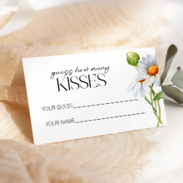 Tarjeta De Recepción Daisy adivina cuántos besos juego de novias