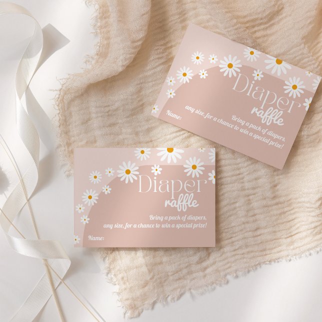 Tarjeta De Recepción Daisy Baby en flor Boho Chica Baby Shower pañal (Subido por el creador)