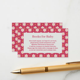 Tarjeta De Recepción Daisy Baby Shower Book Request