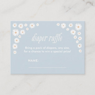 Tarjeta De Recepción Daisy Baby Shower Diaper Raffle Ticket