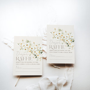 Tarjeta De Recepción Daisy Boho Wildflower Rustic Baby Shower