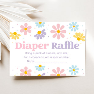 Tarjeta De Recepción Daisy Daisy Baby Shower Diaper Raffle