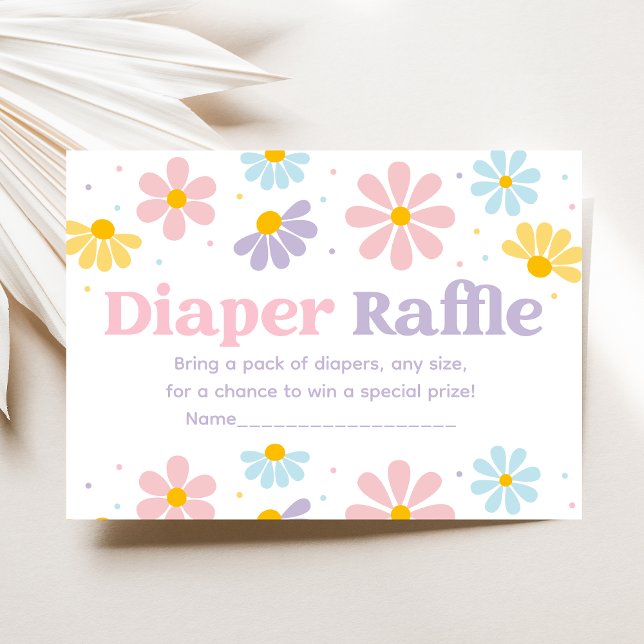 Tarjeta De Recepción Daisy Daisy Baby Shower Diaper Raffle (Subido por el creador)