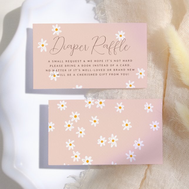 Tarjeta De Recepción Daisy Flores Boho Rosa Floral Baby Shower (Subido por el creador)