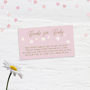 Tarjeta De Recepción Daisy Spring Pink Boho Chica Ducha libros para beb