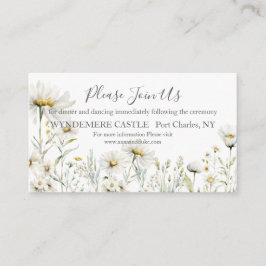 Tarjeta De Recepción Daisy Wildflower Boda