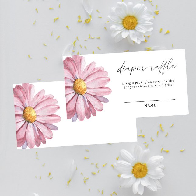 Tarjeta De Recepción Daisy Wildflower diaper raffle (Subido por el creador)
