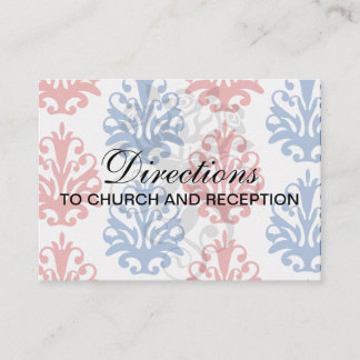 Tarjeta De Recepción damasco blanco rojo y azul americano