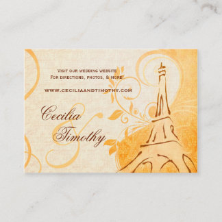 Tarjeta De Recepción Damask Parisienne: Sitio web de Boda de especias c