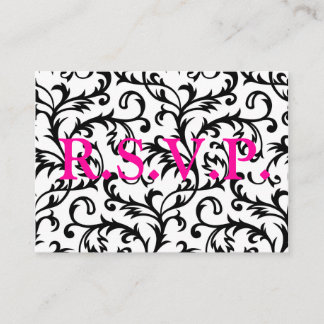 Tarjeta De Recepción damsk R.S.V.P.