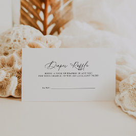 Tarjeta De Recepción DARCY Sencillo negro Baby Shower Diaper Raffle