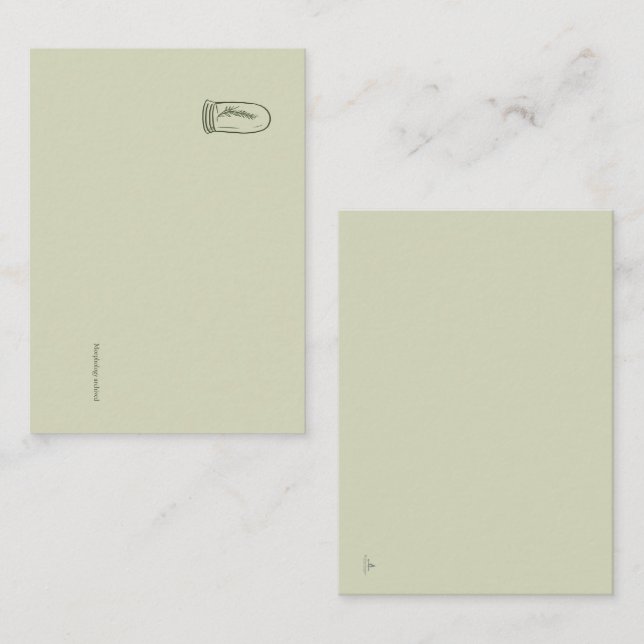 Tarjeta De Recepción Dark Academia Botany Garden Reader Gift (Anverso / Reverso)