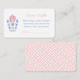 Tarjeta De Recepción Darling Ginger Jar Chica Baby Shower Diaper Raffle