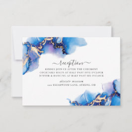 Tarjeta de recepción de acuarela abstracta