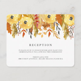 Tarjeta de Recepción de Acuarela de Otoño Encantad