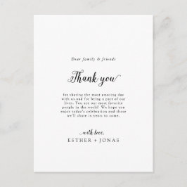 Tarjeta de recepción de agradecimiento de escritur