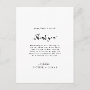 Tarjeta de recepción de agradecimiento de escritur