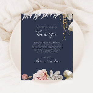Tarjeta de Recepción de Agradecimiento Floral Mode