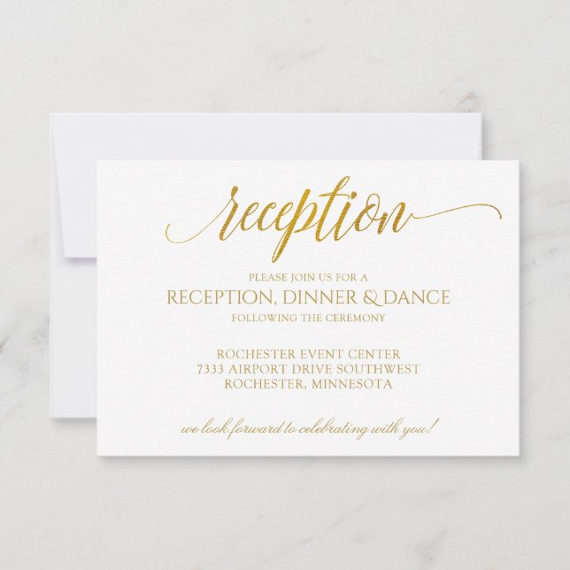 Tarjeta de recepción de alta tipografía | Relieve  (Anverso)