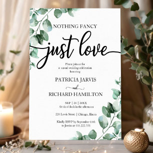 Tarjeta de recepción de amor nada elegante en verd