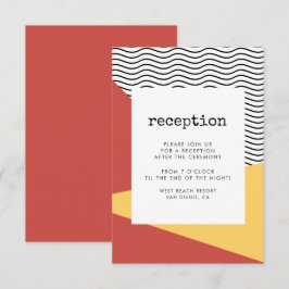 tarjeta de recepción de arte pop estilo Memphis de