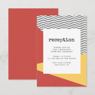 tarjeta de recepción de arte pop estilo Memphis de