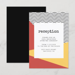 tarjeta de recepción de arte pop estilo Memphis de