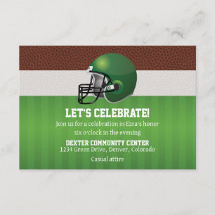 Tarjeta de Recepción de Bar Mitzvah de Fútbol Amer