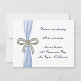 Tarjeta de recepción de boda Arco de Diamante Azul