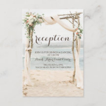 Tarjeta de recepción de boda Beach Arbor