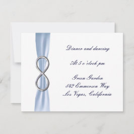 Tarjeta de recepción de boda Blue Infinity