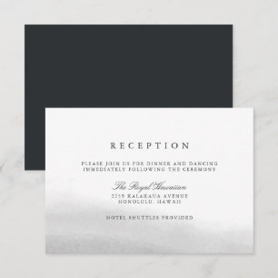 Tarjeta de Recepción de Boda con Niebla