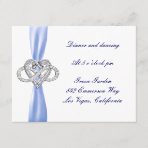 Tarjeta de recepción de boda Corazón de Infinito A
