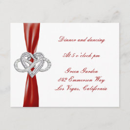 Tarjeta de recepción de boda Corazón de Infinito R