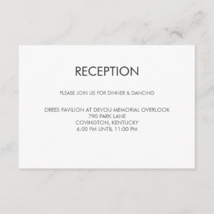 Tarjeta de recepción de boda Corazón Tangram