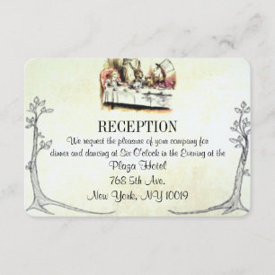 Tarjeta de recepción de boda de Alicia en el país 