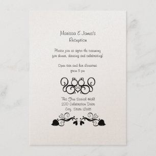 Tarjeta de recepción de boda de amor de ardilla