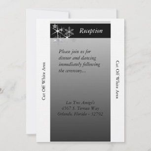 Tarjeta de recepción de Boda de Diamante de Invier