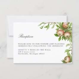 tarjeta de recepción de boda de manzanas acuáticas