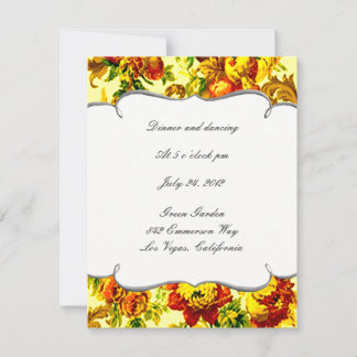 Tarjeta de Recepción de Boda de Primavera