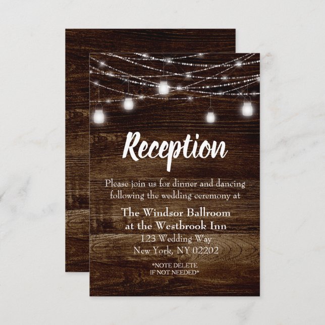 Tarjeta de recepción de boda de tulipanes de prima (Anverso / Reverso)