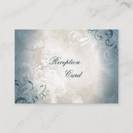 Tarjeta De Recepción De Boda Elegante Foliage Vint