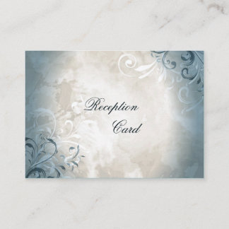 Tarjeta De Recepción De Boda Elegante Foliage Vint