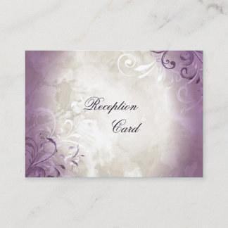 Tarjeta De Recepción De Boda Elegante Foliage Vint