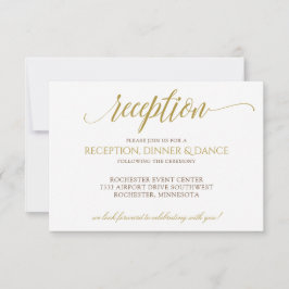 Tarjeta de Recepción de Boda Elegante | Tipografía