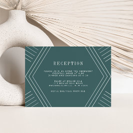 Tarjeta de recepción de boda Empire | Jasper