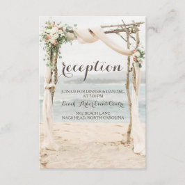 Tarjeta de recepción de boda en Beach Arbor