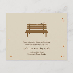 Tarjeta de recepción de boda en nuestro banco