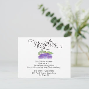 Tarjeta de recepción de boda en viñedo toscano