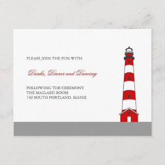 Tarjeta de Recepción de Boda Faro